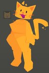 anthro beady_eyes big_breasts blocky_body breasts casual_nudity emoji featureless_breasts featureless_crotch female fur grey_background happy logo nude open_mouth reference_image simple_background slightly_chubby solo tail three-quarter_view whiskers yellow_body yellow_fur probablydemo cat_emoji domestic_cat felid feline felis living_emoji mammal 2023 aliasing artist_logo clip_studio_paint_(artwork) digital_media_(artwork) full-length_portrait portrait watermark