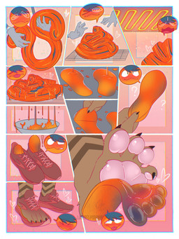 4_toes anthro appliance claws clothing compressed dough duo feet flattened flattening_fetish foot_fetish foot_focus foot_play inanimate_transformation inside_clothing inside_shoe insole kitchen_appliance male male/male malleable_body massage oven pawpads paws soles solo spa spiral spiral_eyes squish taffy_puller toe_claws toes transformation trapped_in_clothing trapped_in_shoe underfoot willing_transformation luciotheartistxy boof_(brotherboofer) squishdingo_(character) canid canine canis dingo mammal comic hi_res