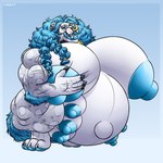 anthro big_breasts big_muscles big_nipples big_pecs breasts female huge_breasts huge_muscles huge_nipples huge_pecs hyper hyper_breasts hyper_muscles hyper_pregnancy male multi_breast multi_nipple musclegut muscular nipples pecs pregnant pregnant_male afoxywitch girrominox wuzzle 1:1 absurd_res hi_res