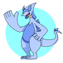 anthro biped blue_ears blue_spikes blue_tail collar multicolored_body smile solo spiked_tail spikes spikes_(anatomy) tail two_tone_body two_tone_tail yellow_collar trooper3 nintendo pokemon rhenny_(rhenaudthelukark) generation_2_pokemon legendary_pokemon lugia pokemon_(species) aliasing digital_drawing_(artwork) digital_media_(artwork) hi_res