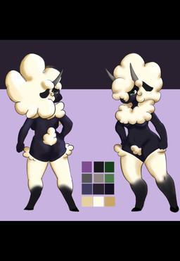 anthro black_bars breasts female fur green_eyes horn nude pubes purple_body solo under_boob unshaved_pussy wool_(fur) wool_hair drinkspaintwater luna_(drinkspaintwater) bovid caprine domestic_sheep mammal sheep suffolk_sheep hi_res letterbox