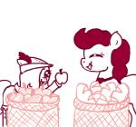 apple bread clothing duo earth_pony emerald_jewel_(colt_quest) equid equine fan_character feathers female feral ficficponyfic food fruit hasbro hat headgear headwear horse male mammal my_little_pony plant pony simple_background white_background
