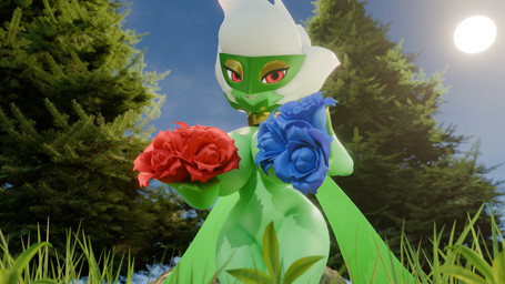 anthro big_breasts blue_sky breasts censored_genitalia choker evergreen_tree eye_mask eyeliner female flower flower_(anatomy) gold_(metal) gold_choker gold_jewelry gold_necklace grass green_body grin hair jewelry low-angle_view makeup mask naturally_censored necklace nude pine_tree plant red_eyes rose_(flower) sky smile solo sun thick_thighs tree white_hair wide_hips badelynge3d nintendo pokemon elemental_creature flora_fauna generation_4_pokemon pokemon_(species) roserade 16:9 3d_(artwork) censored digital_media_(artwork) hi_res widescreen