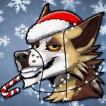 1:1 canid canine canis christmas domestic_dog feral hi_res holidays icon mammal new_year portrait wolf zhekathewolf