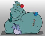 anthro belly big_belly big_nose double_chin duo fangs feral half-closed_eyes immobile mailbox male morbidly_obese morbidly_obese_feral morbidly_obese_male narrowed_eyes navel obese obese_feral obese_male overweight overweight_feral overweight_male sitting smile smirk stuck teeth dino.d.dice eek!_the_cat eek_(character) sharky_(eek!_the_cat) canid canine canis domestic_cat domestic_dog felid feline felis fish hybrid mammal marine shark 2012