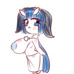 :< after_shower big_breasts blue_eyes blue_hair blue_nipples blush breasts chibi female hair hand_over_breast huge_breasts insect_wings inverted_nipples lepidopteran_wings looking_at_viewer moth_antennae nipples not_furry short_stack solo towel towel_only wings renv emili_(renv) animal_humanoid arthropod arthropod_humanoid humanoid insect insect_humanoid lepidopteran lepidopteran_humanoid moth moth_humanoid 1:1 2023 colored_sketch flat_colors sketch