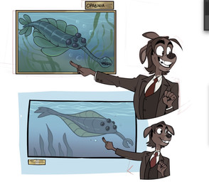 anthro before_and_after blazer brown_body brown_fur brown_hair clothing facial_hair floppy_ears fur gesture gold_(metal) gold_jewelry grin hair hand_gesture jewelry male necktie pointing ring sideburns simple_background smile solo suit topwear vest wide_eyed cadaverrdog phineas_(fleetwoodbrak) canid canine canis domestic_dog mammal opabinia 2023 hi_res redraw andromorph_(lore) trans_(lore) trans_man_(lore)