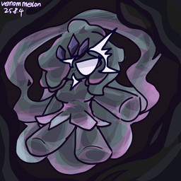 animated_gif anthro black_body colorful_body electricity female floating lightning slime smoke solo tail white_eyes venom_melon calamity_(terraria_mod) hunt_of_the_old_god terraria goozma_(terraria_mod) goo_creature 1:1 animated short_playtime