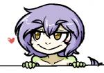 blush female hair heart_symbol purple_hair smile solo shouk emma_(shouk) amphibian amphibian_humanoid animal_humanoid frog frog_humanoid humanoid 2_frame_animation 2d_animation animated loop low_res short_playtime