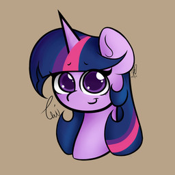 character_signature eyebrow_through_hair eyebrows eyelashes female feral fur hair horn looking_at_viewer multicolored_hair purple_body purple_fur purple_hair simple_background solo translucent translucent_hair unicorn_horn hopefulsparks friendship_is_magic hasbro my_little_pony mythology twilight_sparkle_(mlp) equid equine horse mammal mythological_creature mythological_equine pony unicorn colored colored_line_art headshot_portrait hi_res line_art portrait shaded signature soft_shading