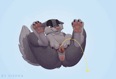 anus bodily_fluids clitoral_hood clitoris feet female female_peeing feral feral_peeing fur genital_fluids genitals half-closed_eyes humanoid_genitalia humanoid_genitalia_on_feral humanoid_vulva humanoid_vulva_on_feral lying narrowed_eyes on_back pawpads paws peeing simple_background smile solo spread_legs spread_vulva spreading tail teeth toes urethra urine urine_stream vulva watersports dishka canid canine canis mammal wolf animated digital_media_(artwork)