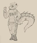 anthro boa_(clothing) fur male solo sigmand mythology daft_(sigmand) dragon furred_dragon furred_scalie mythological_creature mythological_scalie scalie full-length_portrait portrait