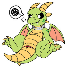 angry animal_genitalia cloaca collar feet female freckled_face freckles genitals horizontal_cloaca lying on_back presenting scale_freckles scales tail tailbutt thick_tail xenoyia escape_from_ever_after mythology tinder_(escape_from_ever_after) dragon mythological_creature mythological_scalie scalie 1:1 digital_media_(artwork) low_res oekaki pawprint.ing_(artwork)