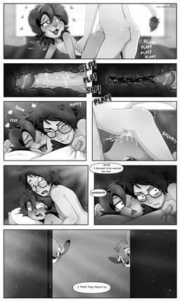 accessory adolescent anthro anthro_penetrated bed bedroom blush bodily_fluids breasts butt caught_in_the_act cervical_contact cum cum_from_vagina cum_in_vagina cum_inside day detailed_background dialogue doggystyle ejaculation erection eyewear female female_on_human female_penetrated flat_chested foreskin from_behind_position furniture genital_fluids genitals glasses group happy happy_sex heart_eyes heart_symbol human_on_anthro human_penetrating human_penetrating_anthro human_penetrating_female humanoid_genitalia humanoid_penis inside internal internal_vaginal interspecies leaking_cum light loli looking_pleasured male male/female male_on_anthro male_penetrating male_penetrating_female moan nipples nude open_mouth orgasm orgasm_face penetration penile penile_penetration penis penis_in_vagina retracted_foreskin saliva sex small_breasts sound_effects spying sun sunlight surprised tail teeth text tongue vaginal vaginal_fluids vaginal_fluids_on_penis vaginal_penetration vein veiny_penis window young young_anthro young_female young_penetrated piporete jin_yorushika kaiti_(piporete) katy_(piporete) keiko_sakmat cervine deer felid human lion mammal pantherine absurd_res comic english_text hi_res monochrome signature url
