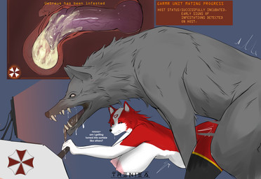 abdominal_bulge anthro anthro_on_feral anthro_penetrated bestiality big_breasts bodily_fluids bouncing_breasts breasts cervical_penetration cum cum_in_uterus cum_in_vagina cum_inflation cum_inside dialogue duo electronics fallopian_tubes female female_anthro female_on_feral female_penetrated feral feral_on_top feral_penetrating feral_penetrating_anthro forced forced_bestiality genital_fluids genitals infestation inflation internal internal_vaginal intraspecies intraspecies_bestiality kemono knot knotted_penis knotting larger_feral larger_male male male/female male_feral male_penetrating male_penetrating_female monitor nude nude_anthro nude_female ovaries parasite penetration penile penile_penetration penis penis_in_vagina saliva sex size_difference smaller_anthro smaller_female smaller_penetrated text uterus vaginal vaginal_penetration x-ray_view treniea capcom resident_evil resident_evil_requiem scarlett_valita border_collie canid canine canis collie domestic_dog herding_dog mammal monster pastoral_dog sheepdog undead zombie absurd_res english_text hi_res