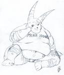 anthro anthrofied clothed clothing looking_at_viewer male moobs morbidly_obese morbidly_obese_anthro morbidly_obese_male obese obese_anthro obese_male overweight overweight_anthro overweight_male pokemorph shirt solo text topwear lesang nintendo pokemon raph generation_1_pokemon mammal pikachu pokemon_(species) 2008 english_text monochrome