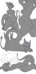 anthro belly big_belly bloated blue_eyes breasts butt digestion eyes_closed featureless_breasts featureless_crotch female fully_inside inside_stomach kneeling looking_back lying on_back on_front pose rear_view relaxing rumbling_stomach simple_background solo unseen_prey vore white_background allsonwa mythology dragon mythological_creature mythological_scalie scalie absurd_res hi_res