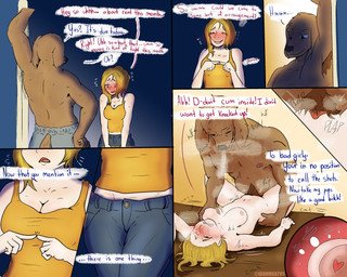 abdominal_bulge age_difference anthro anthro_penetrating anthro_penetrating_female anthro_penetrating_human armpit_hair blonde_hair blush bodily_fluids body_hair bottomwear breast_grab breasts brown_body brown_fur clothed clothing cum cum_inside dialogue dirty_talk duo embarrassed eye_roll female female_human female_on_anthro fur furniture genital_fluids genitals hair hand_on_breast human_on_anthro human_penetrated impregnation interspecies interspecies_impregnation knot knotted_penis lying male male/female nipples nude older_male on_back ovum pants penetration penis prostitution pubes sex sperm_cell table table_lotus_position text topless topless_male unwanted_cum_inside unwanted_impregnation vaginal vaginal_penetration ironmeatus canid canine canis domestic_dog human mammal 5:4 absurd_res comic english_text hi_res