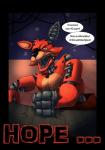 angry animatronic canid canine comic digital_media_(artwork) english_text fist five_nights_at_freddy's fox foxy_(fnaf) hi_res machine male mammal martiigr5 robot scottgames solo text