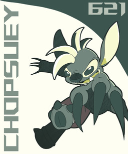 3_toes 4_fingers ambiguous_gender anthro biped blonde_hair brown_clothing claws clothing feet finger_claws fingers green_body green_claws green_eyes green_pawpads green_tongue hair mohawk open_mouth open_smile pawpads reaching_towards_viewer simple_background smile solo text toe_claws toes tongue underbite yellow_inner_ear minimidimici disney lilo_and_stitch chopsuey_(lilo_and_stitch) alien experiment_(lilo_and_stitch) 2025 5:6 character_name digital_drawing_(artwork) digital_media_(artwork) hi_res male_(lore)