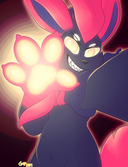 anthro black_nose claws dangerous_look dominant dominant_anthro dominant_male finger_claws first_person_view fur grey_body grey_fur grin grinning_at_viewer hand_focus handpaw hypnotic_eyes hypnotic_pawpads hypnotizing_viewer looking_at_viewer male mind_control pawpads paws pink_body pink_claws pink_fur ringed_eyes sharp_teeth smile smiling_at_viewer solo submissive submissive_pov teeth yellow_eyes yellow_pawpads yellow_sclera grimev nintendo pokemon silva_(lorddragon36) eeveelution generation_4_pokemon generation_7_pokemon hybrid hybrid_pokemon leafeon legendary_pokemon marshadow pokemon_(species) 2019 hi_res