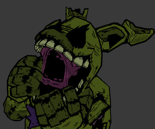 anthro bow_tie clothing corpse costume green_body grey_background holding_mouth machine male no_pupils open_mouth pain purple_body purple_bow_tie purple_skin screaming simple_background solo suffering teeth cryptiacurves cryptiacurves_(modeler) five_nights_at_freddy's five_nights_at_freddy's_3 scottgames springtrap_(fnaf) william_afton_(fnaf) animatronic humanoid lagomorph leporid mammal rabbit robot robot_anthro undead 3d_(artwork) digital_media_(artwork)