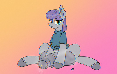 animal_genitalia animal_penis balls big_balls big_penis blue_clothing blue_eyes bodily_fluids clothing equine_genitalia equine_penis eyelashes eyeshadow feral fur genital_fluids genitals grey_body grey_ears grey_fur grey_hooves grey_penis half-erect hooves huge_balls huge_penis leaking_precum looking_at_viewer makeup male mane medial_ring penis precum purple_eyeshadow purple_mane quadruped solo gafftopsail friendship_is_magic hasbro my_little_pony maud_pie_(mlp) equid equine horse mammal pony 2024 hi_res gynomorph_(lore)