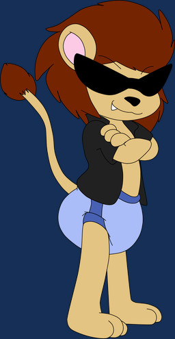 3_toes 4_fingers ambiguous_gender anthro barefoot belly big_diaper black_clothing black_eyewear black_nose black_shirt black_sunglasses black_topwear blue_diaper brown_hair brown_mane brown_tuft clean_diaper clothed clothing cocky cocky_smile covered_eyes crossed_arms cute_fangs diaper exposed_belly exposed_chest eyewear fangs feet feline_ears fingers fur fur_tuft glasses hair handpaw hindpaw lion_ears long_tail mane mane_hair multicolored_ears opaque_glasses open_clothing open_shirt open_topwear pantsless pantsless_anthro partially_clothed partially_clothed_anthro paws pink_inner_ear pull-ups_(diaper) raised_tail sandy_fur shirt simple_background smile smiling_at_viewer smirk smirking_at_viewer solo sunglasses tail tail_tuft tan_arms tan_belly tan_body tan_chest tan_ears tan_face tan_feet tan_fur tan_hands tan_legs tan_neck tan_paws tan_snout tan_stomach tan_tail tan_torso teeth toes topwear transparent_background tuft wearing_diaper young agumonofalchemy felid lion mammal pantherine alpha_channel digital_drawing_(artwork) digital_media_(artwork) full-length_portrait hi_res portrait