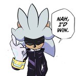 anthro blindfold cosplay crossover_cosplay dialogue fur grey_body grey_fur male parody simple_background solo text white_background pringus_mcdingus jujutsu_kaisen nah_i'd_win sega sonic_the_hedgehog_(series) gojo_satoru silver_the_hedgehog eulipotyphlan hedgehog mammal 2024 crossover english_text hi_res meme redraw