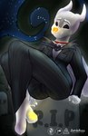 anthro cemetery clothing glowing jack-o'-lantern male suit text zombikiss the_nightmare_before_christmas jack_skellington zero_(tnbc) canid canine canis domestic_dog ghost mammal spirit hi_res url