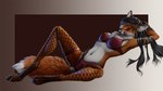 16:9 animal_humanoid anthro bedroom_eyes bikini bikini_top biped black_hair bra breasts canid canine chest_tuft claws cleavage clothed clothing colored curvy_female digital_media_(artwork) dipstick_tail ear_piercing ear_ring ears_up female fishnet_clothing fishnet_legwear fox fur hair hand_on_belly hands_behind_back hi_res humanoid inner_ear_fluff legwear licking licking_lips licking_own_lips lingerie looking_at_viewer mammal mammal_humanoid markings nails narrowed_eyes open_mouth orange_eyes panties paws piercing pinup pose raised_leg red_body red_fur ring_piercing seductive self_lick sexy_eyes shaded silber simple_background solo swimwear tail tail_markings tail_tuft teeth_showing thigh_highs toe_claws toeless_legwear tongue tongue_out topwear tuft underwear widescreen yellow_eyes