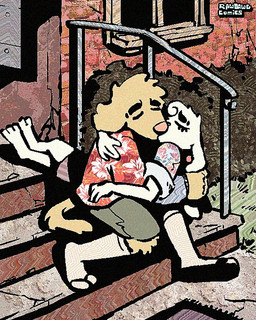 aloha_shirt anthro barefoot bottomwear building clothed clothing detailed_background duo ear_pull eyes_closed feet flip_flops floppy_ears footwear fully_clothed fur grass hedge hug interspecies kissing male male/male outside pattern_clothing pattern_shirt pattern_topwear pink_nose plant romantic romantic_couple sandals shirt shoes shorts shrub sitting_on_stairs socks socks_with_sandals stairs tail topwear white_body white_fur yellow_body yellow_fur rawdawgcomics bingus_(rawdawgcomics) stahli_(rawdawgcomics) bird_dog canid canine canis domestic_dog golden_retriever hunting_dog lagomorph leporid mammal rabbit retriever 4:5 signature