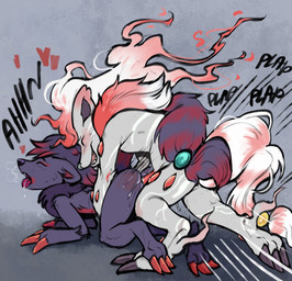 anal anal_fluids anal_penetration anthro anthro_on_anthro anthro_penetrated anthro_penetrating anthro_penetrating_anthro anthro_penetrating_male biped bodily_fluids butt claws doggystyle duo eyes_closed from_behind_position genitals looking_pleasured male male/male male_anthro male_penetrated male_penetrating male_penetrating_anthro male_penetrating_male mating_grip moan motion_lines nude_anthro nude_male onomatopoeia open_mouth penetration penile penile_penetration penis penis_in_ass saliva saliva_string sex sound_effects text tongue tongue_out prince-vulpine nintendo pokemon generation_5_pokemon generation_8_pokemon hisuian_form hisuian_zoroark pokemon_(species) regional_form_(pokemon) zorua colored digital_media_(artwork) hi_res