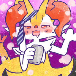 accessory alcohol ambiguous_anthro ambiguous_gender anthro beverage biped blush blush_stickers blushing_profusely bodily_fluids bubble can cjk_character container drooling drunk drunk_bubble food holding_alcohol holding_beverage holding_can holding_container holding_object looking_at_viewer narrowed_eyes necktie object_in_tail open_:3 open_mouth open_smile saliva shrimp_(food) simple_background smile solo standing substance_intoxication tail text annyui0611 nintendo pokemon braixen canid generation_6_pokemon mammal pokemon_(species) 1:1 2023 digital_drawing_(artwork) digital_media_(artwork) half-length_portrait hi_res japanese_description portrait translated translated_description