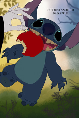 4_fingers 4_toes 5_fingers ambiguous_gender apple bite black_eyes blue_body blue_claws blue_fur blue_nose claws duo feet finger_claws fingers food fruit fur holding_apple holding_food holding_fruit holding_object notched_ear pink_tongue plant poster semi-anthro solo_focus teeth text toes tongue hyzenthlayrose disney lilo_and_stitch lilo_and_stitch_(2025) snow_white_(2025) snow_white_and_the_seven_dwarfs grimhilde stitch_(lilo_and_stitch) alien experiment_(lilo_and_stitch) human mammal 2025 alternate_version_at_source english_text hi_res redraw female_(lore) male_(lore)