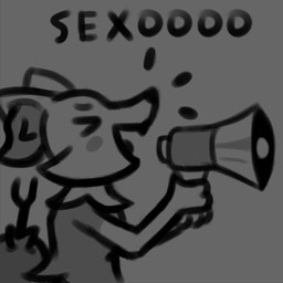 female megaphone med_(artist) nintendo pokemon sexooooo braixen generation_6_pokemon pokemon_(species) 1:1 digital_drawing_(artwork) digital_media_(artwork) greyscale meme monochrome sketch tagme