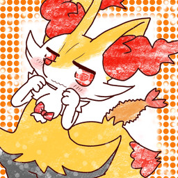 ambiguous_anthro ambiguous_gender anthro biped blush dipstick_tail dutch_angle featureless_crotch food front_view looking_at_viewer markings mouth_closed object_in_tail shrimp_(food) simple_background snout solo standing tail tail_markings annyui0611 nintendo pokemon braixen canid generation_6_pokemon mammal pokemon_(species) 1:1 2022 digital_drawing_(artwork) digital_media_(artwork) hi_res japanese_description portrait three-quarter_portrait translated_description