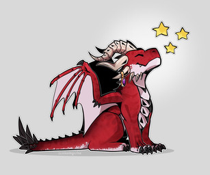 6_horns ambiguous_gender cheek_spikes claws emoji_description eyes_closed facial_spikes fangs feral horn horn_jewelry jewelry looking_up markings membrane_(anatomy) membranous_wings multi_horn paws proud quadruped red_body scales side_view simple_background sitting smile snout solo spiked_tail spikes spikes_(anatomy) star_symbol tail teeth text ventral_scales white_background white_markings wing_claws wings awakeningwind european_mythology mythology dragon mythological_creature mythological_scalie scalie western_dragon 2026 artist_name