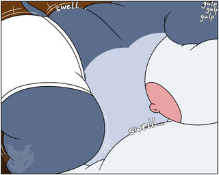 ambiguous_gender anthro back_rolls belly belly_expansion big_belly big_breasts big_butt body_size_growth border breast_squish breasts butt butt_expansion clothed clothing duo expansion faceless_ambiguous faceless_character faceless_female female female/ambiguous grey_body grey_markings huge_belly huge_breasts huge_butt hyper hyper_belly hyper_breasts hyper_butt markings morbidly_obese morbidly_obese_anthro morbidly_obese_female motion_lines nipples obese obese_anthro obese_female onomatopoeia overweight overweight_anthro overweight_female pink_nipples size_transformation sound_effects squish swelling tail text thick_thighs transformation underwear underwear_only weight_gain white_border white_breasts jouigidragon animal_crossing nintendo dizzy_(animal_crossing) opal_(animal_crossing) elephant elephantid mammal proboscidean 2022 5:4 hi_res watermark male_(lore)