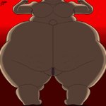 anthro big_butt butt cellulite female genitals plump_labia pubes pussy rear_view solo thick_thighs wide_hips cosmosarts priya_(cosmosarts) bear mammal 1:1 absurd_res hi_res