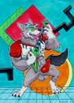 abstract_background animal_genitalia animal_penis anthro balls baseball_cap big_muscles biped bottomless canine_genitalia canine_penis clothed clothing electric_guitar erection eyewear fur genitals guitar hat headgear headwear holding_musical_instrument holding_object huge_muscles knot licking male mascot muscular muscular_anthro muscular_male musical_instrument open_mouth penis playing_guitar playing_music plucked_string_instrument rock_out_with_your_cock_out solo standing string_instrument sunglasses tongue tongue_out cobaltcerberus flying_v gibson old_spice wolfthorn_(old_spice) canid canine canis mammal wolf 2017 hi_res traditional_media_(artwork)