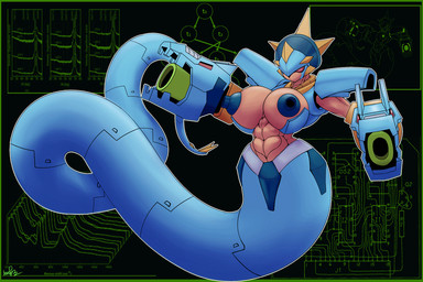 areola big_breasts breasts erect_nipples female laser machine nipple_laser nipples not_furry solo ber00 medabots medarot robot 2017 animated subtle_animation