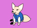 anthro black_nose bottomwear clothed clothing female footwear fur pencil_skirt pink_background shoes simple_background skirt solo tan_body tan_fur toonarscontent aggretsuko dogelore sanrio cheems fenneko canid canine fennec_fox fox mammal true_fox 2020 4:3 meme