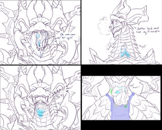 abdominal_bulge anthro armor balls belly big_balls big_bulge big_penis big_tail bodily_fluids bottomwear breath bulge clothed clothing curled_up detailed_bulge drooling face_imprint fangs fatal fatal_vore genitals glowing glowing_eyes glowing_markings gulp_(sound_effect) head_imprint high-angle_view huge_balls huge_bulge huge_penis imprint larger_pred loincloth macro macro_pred male male_pred male_prey markings mouth_shot muffled neck_bulge open_mouth oral_vore overhead_view panting penis predator/prey prey_imprint prey_outline revealing_outfit saliva scales seductive shorts sigh size_difference skimpy soft_vore spread_legs spreading squirming stretchy_belly struggling struggling_prey swallowing tail teeth text tight_belly tight_bottomwear tight_bulges tight_clothing tight_shorts tight_underwear tongue tongue_out toothy_grin underwear vore vore_sequence conditional_dnp samagthrav2 cygames dragalia_lost mythology nintendo chronos_(dragalia_lost) derlik dragon mythological_creature mythological_scalie scalie absurd_res comic english_text hi_res