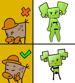 4_fingers ambiguous_gender black_arms black_legs blush blush_stickers breasts censor_bar censored_genitalia censored_nipples censored_vulva clothing eyebrows eyeshadow featureless_hands featureless_legs female female_humanoid fingers frown green_blush green_breasts green_eyeshadow green_hair hair hand_behind_own_head hand_on_hip hand_on_own_hip hat headgear headwear looking_aside looking_at_viewer makeup navel not_furry nude nude_female nude_humanoid one_eye_closed orange_clothing orange_hat orange_headwear pigtails pink_blush raised_eyebrow small_breasts smile standing wink winking_at_viewer squogs drakeposting mario_bros nintendo paper_mario mimi_(paper_mario) humanoid squog 2026 absurd_res censored digital_media_(artwork) hi_res meme