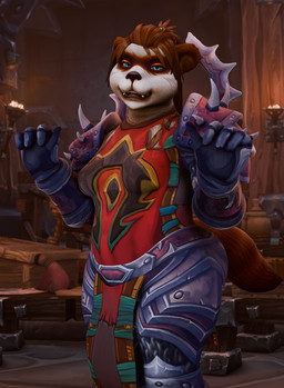 abs anthro armor bag barracks breasts brown_body clothed clothing crate curvy_figure female fur furniture hair looking_at_viewer maau_(brewbolt) map multicolored_body shoulder_pads solo spikes tabard table tail thick_thighs torch voluptuous wide_hips toxik_enzis blizzard_entertainment warcraft general_maaushang_steelheart bear mammal pandaren red_pandaren 3d_(artwork) absurd_res digital_media_(artwork) hi_res