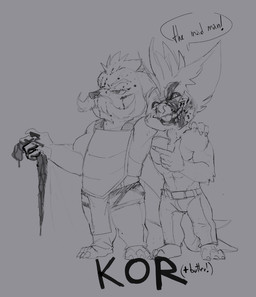 3_toes 4_fingers 5_fingers abs age_difference anthro anthro_on_anthro arm_tuft armor barefoot belt big_deltoids big_ears big_eyes big_muscles big_pecs big_tail blood blood_on_face blood_on_hand bodily_fluids bone bottomwear cheek_tuft chin_tuft claws clothed clothed_anthro clothed_male clothing deltoids dialogue duo ear_tuft elbow_tuft elderly_anthro elderly_male facial_hair facial_tuft feet fingers front_view fully_clothed fully_clothed_anthro fully_clothed_male gesture goatee gore grey_background half-closed_eyes hand_gesture head_tuft holding_bone humanoid_hands loincloth long_mane long_pseudo_hair looking_at_viewer male male/male male_anthro mane mohawk muscular muscular_arms mustache narrowed_eyes older_anthro older_male open_mouth open_smile pants pecs pointing pointing_at_another pseudo_hair short_anthro short_male simple_background smile smiling_at_viewer speech_bubble spine tail text toes topless topless_anthro topless_male tuft younger_anthro younger_male bristol wildstar bitter_(bristol) fan_character kor_(chua) chua mammal 2019 digital_media_(artwork) english_text full-length_portrait greyscale monochrome portrait sketch
