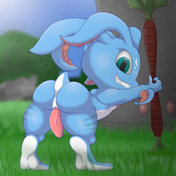 anus butt genitals leaning leaning_forward male melee_weapon penis plant polearm solo spear tree weapon adeviantcritter league_of_legends riot_games tencent fizz_(lol) aquatic 1:1 hi_res