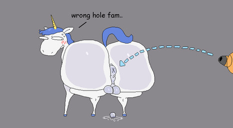 all_fours anus balls big_balls big_butt blue_hair blue_hooves blue_tail blush blush_lines bodily_fluids butt dialogue feral genitals glistening glistening_anus glistening_balls glistening_butt glistening_genitalia grey_background hair hooves horn huge_butt looking_at_self looking_back male male_focus puffy_anus simple_background solo sweat tail talking_to_another text thick_thighs toony unicorn_horn white_body wrong_hole x_anus nxyitn electronic_arts mythology peggle popcap_games bjorn_(peggle) equid equine mammal mythological_creature mythological_equine unicorn aliasing digital_media_(artwork) english_text