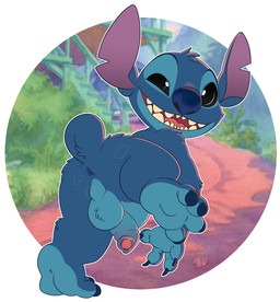 anthro anus balls bent_over black_eyes blue_body blue_fur butt feet flaccid foot_focus foreskin fur genitals male musk musky_butt nude penis perineum presenting presenting_anus raised_leg shortstack shortstack_male smile smirk smug solo tbid disney lilo_and_stitch stitch_(lilo_and_stitch) alien experiment_(lilo_and_stitch) hi_res